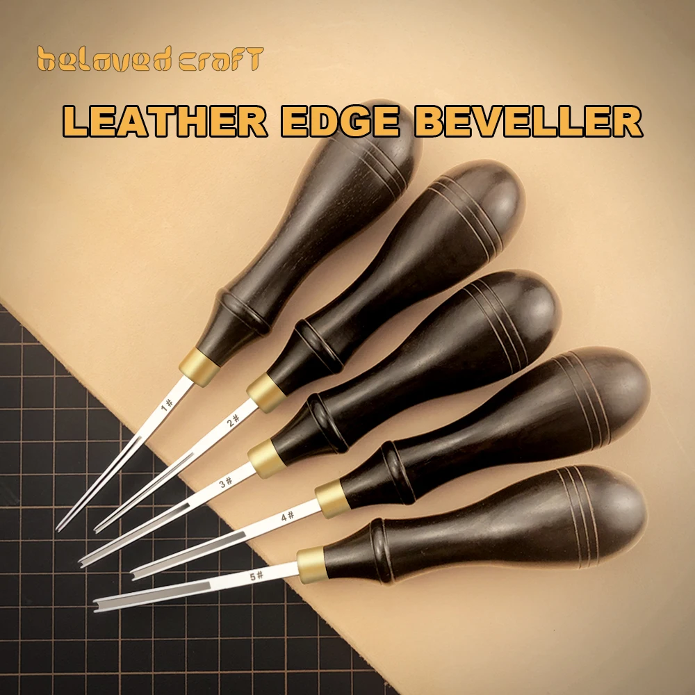 Leather Edge Beveler PRO Skiving Craft Work Tools  Stainless Steel Ebony Handle Cutter Edger Creaser Skiver available 5 size