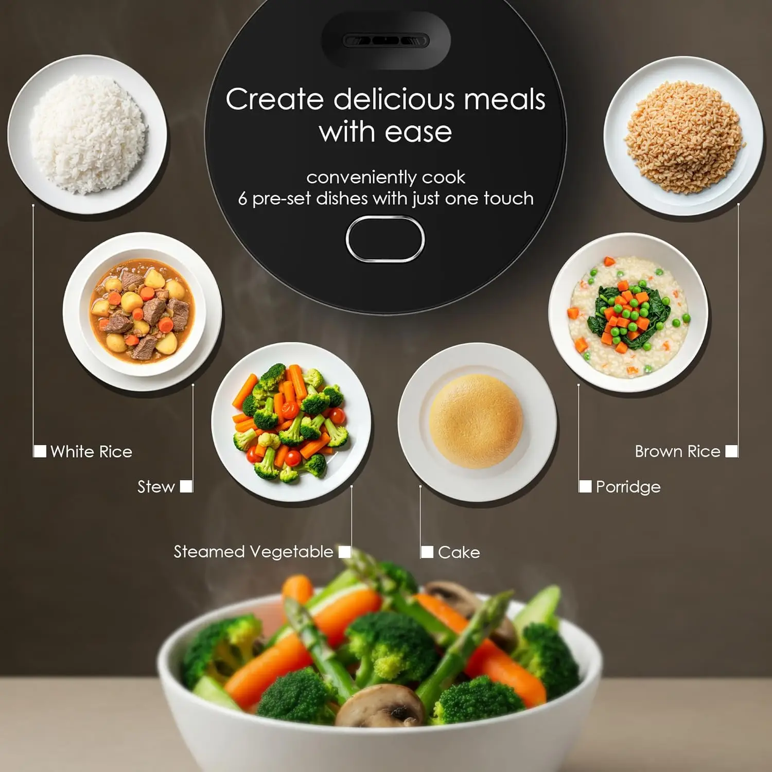 Рисоварка, 4 чашки (сырой), 8 чашек (приготовленных), маленькая рисоварка с пароваркой, здоровое приготовление и подогреватель одним касанием, мультиварка с