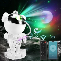 Astronauta Night Light Laser Lamp para crianças, alto-falante Bluetooth, Projetor Astronauta, Aurora Boreal, Starlight Gifts