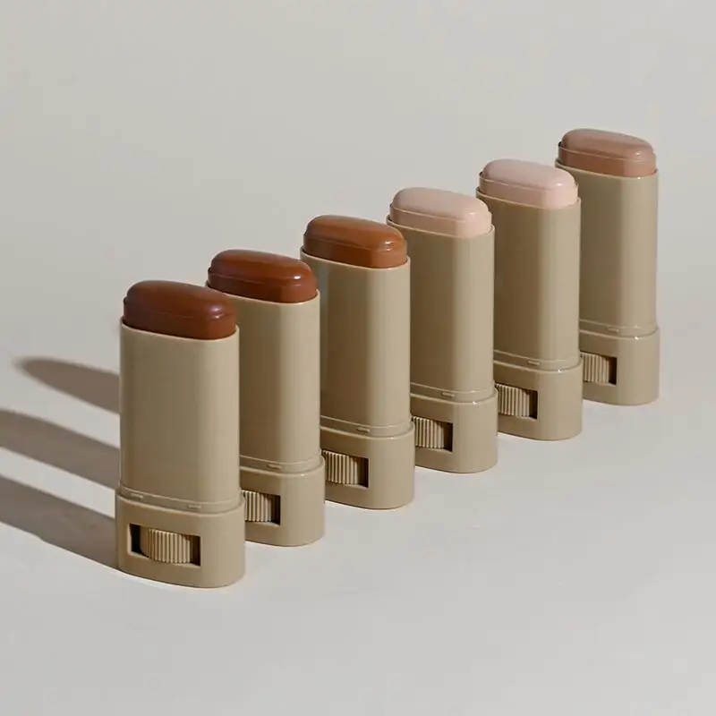Bâton de fond de teint pour contour du visage, crème soyeuse, anti-acné, contrôle du sébum, 6 documents