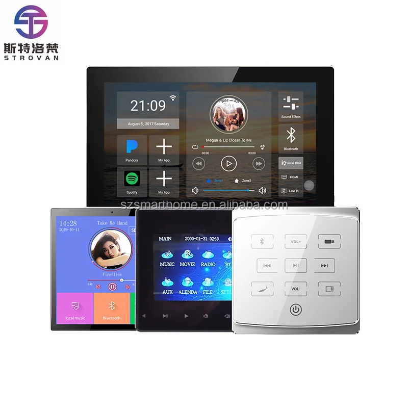 2025 home theater systems Android smart background music wall amplifier 8 channels