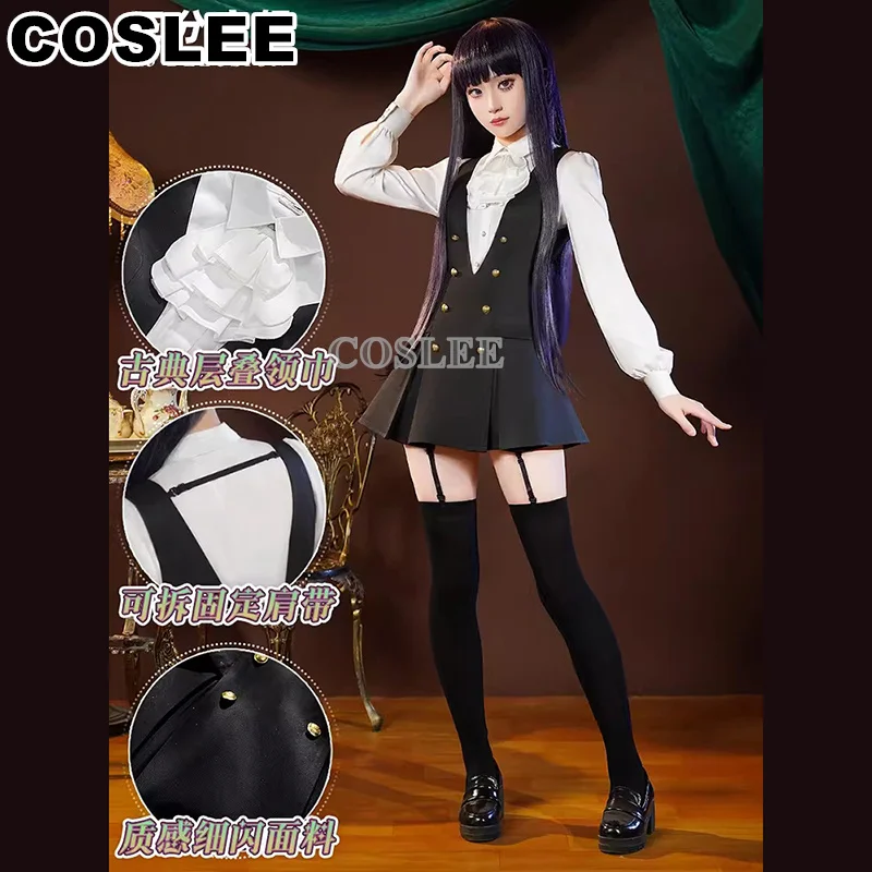 

COSLEE Anime Shirakiin Riricho Cosplay Inu x Boku SS Cosplay Costume Uniform Dress Wigs Halloween Party Outfit Women S-XL New