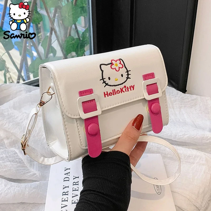 

Kawaii Hello Kitty Shoulder Bag Anime Sanrio Kuromi Cinnamoroll Cute Girl Ins Style One Shoulder Crossbody Bag Small Square Bag