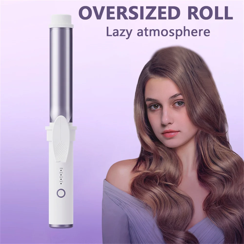 40mm Electric Hair Curler for Women Professional Ceramic Curling Iron Adjustable Temperature Big Wave Waver Hair Styling Tool