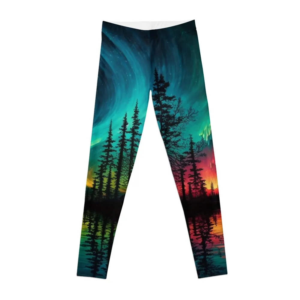 

Aurora Borealis Alaska Leggings gym womans workout clothes for gym pants gym clothing Womens Leggings