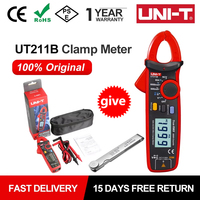UNI-T Mini Digital Clamp Meter UT211B Auto True RMS 60A AC DC Current Pliers Ammeter Voltmeter Zero Mode Capacitance Measurement