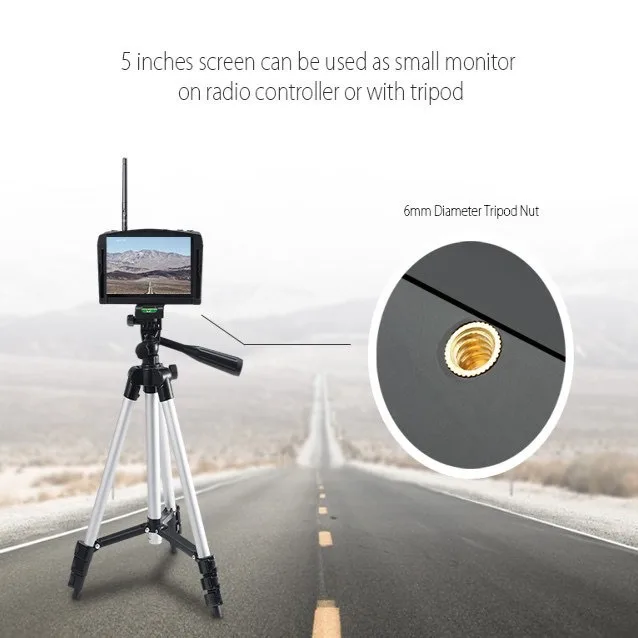 Eachine EV800D 4.9G 5.8G FPV معبر آلة نظارات 5 بوصة عرض DVR شاشة طائرة نموذجية
