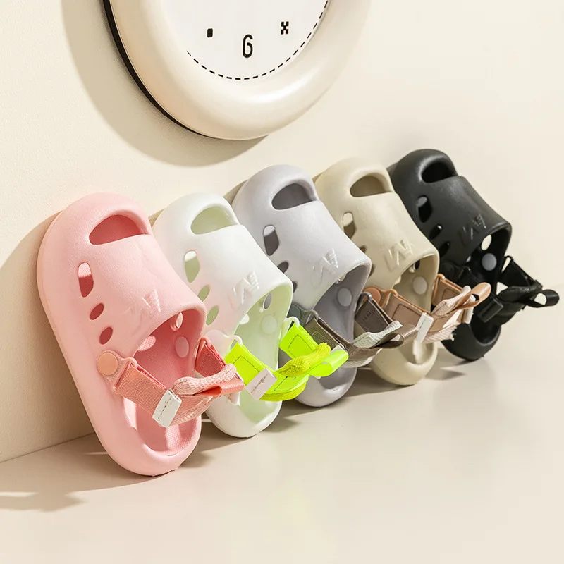 2026 New Children Summer Slippery Baby Cute Beach Sandals Boys Girls Candy Color Dual Use Summer Shoes