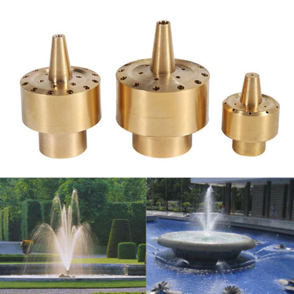 

All-Copper Nozzle Garden Waterscape Courtyard Fountain Nozzle 1/2, 3/4, 1 Inch Style Layer Fountain Nozzle Pool Courtyard Garden