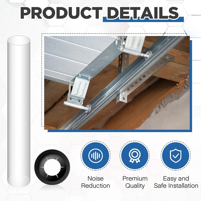 BAAG-60 шт. петли для гаражных ворот, тихие роликовые втулки, 11 мм ID 80 мм, длина, гайки роликового вала, прокладки подшипников для автомобилей, Rv, гараж