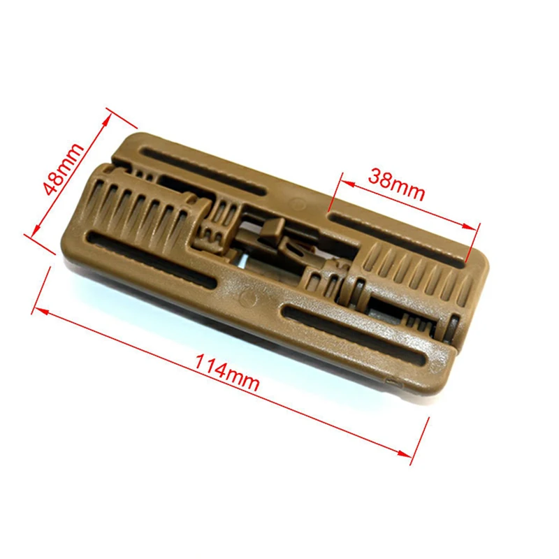 Tactical Quick Release Buckle, MOLLE Faixa Módulo, colete tático, Slider, 2pcs