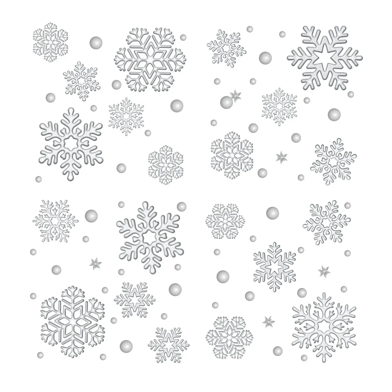 Christmas Window Stickers Static Reusable Home Decor Snowflake Stickers Christmas Window Clings For Glass Door Tile Bedroom view 5
