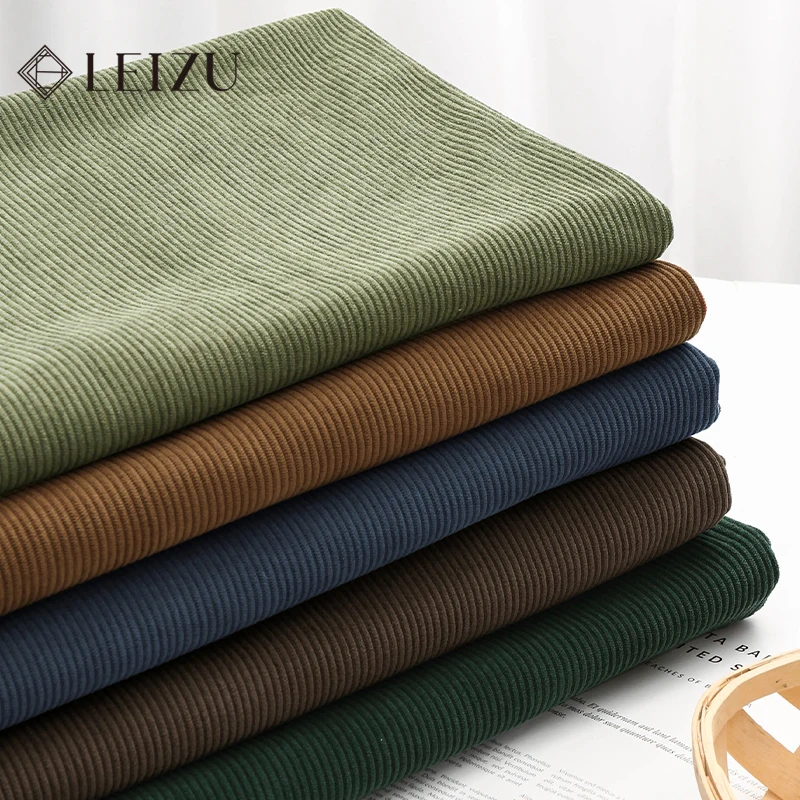 50x150cm Solid Color Rib Corduroy Fabric For Pants Apparel Overcoat Jackets Suspender Skirt Home Textile 8 Stripes Thickening