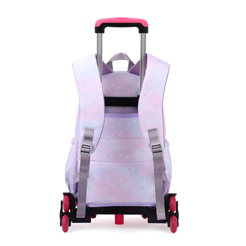 Girls Wheeled backpack Kids Trolley School Bag Children School Backpacks with Wheels School Bags For  Students Rolling Backpack