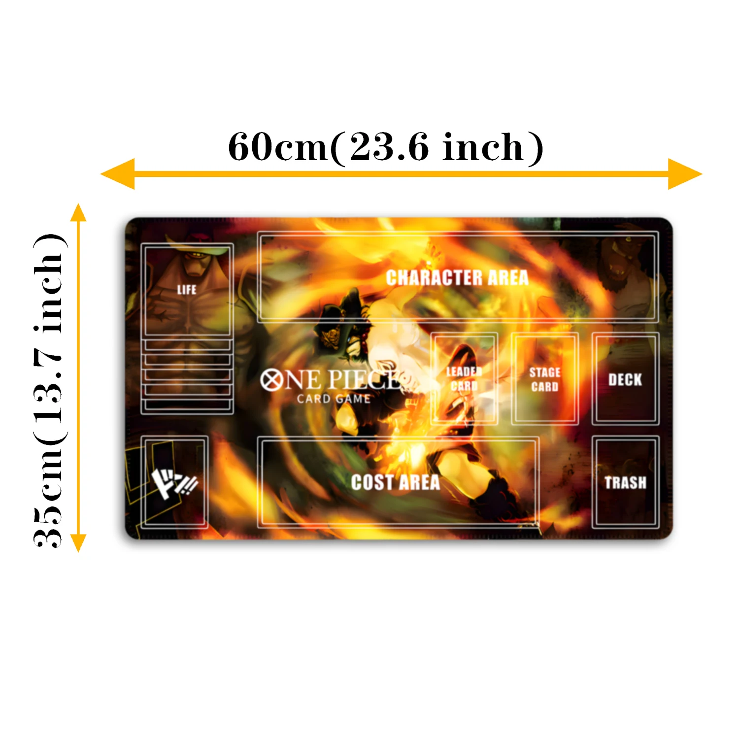 OPCG One Piece Luffy Nami Anime Battle Playmat Trading Card Game Mat Card Play Against Table Mat for Christmas Gift