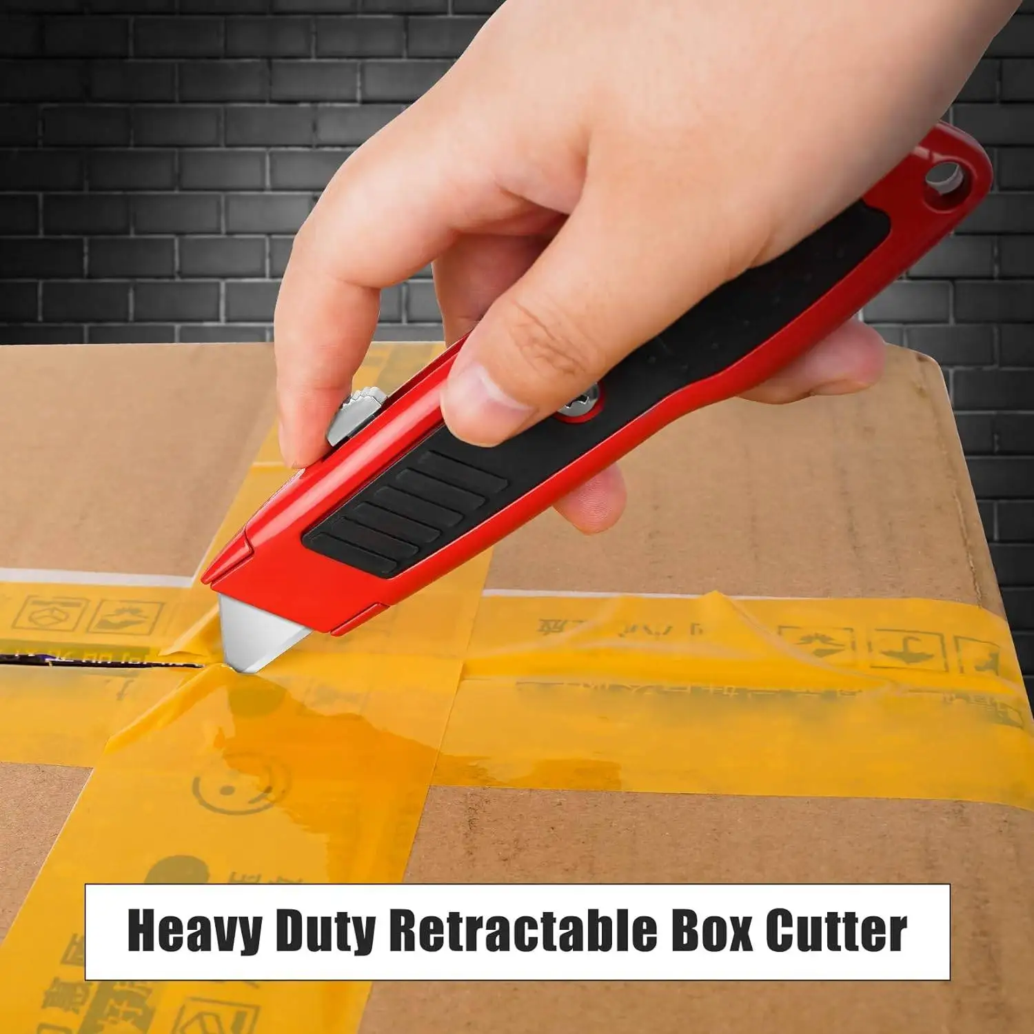 2er-Pack Box Cutter Allzweckmesser, robustes Box Cutter Messer Rasiermesser mit 10 SK5-Klingen, Box Cutter einziehbar