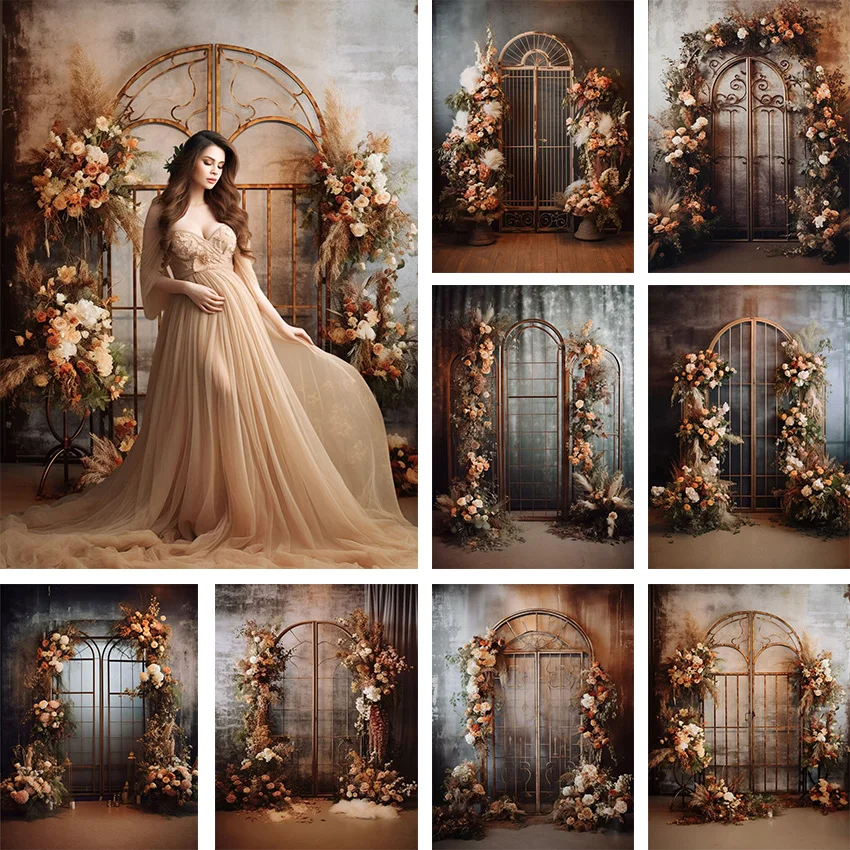 

Фон для фотосъемки Mehofond в деревенском стиле с изображением цветочной арки двери для взрослых на день рождения свадьбу портрет для беременных Фотостудия