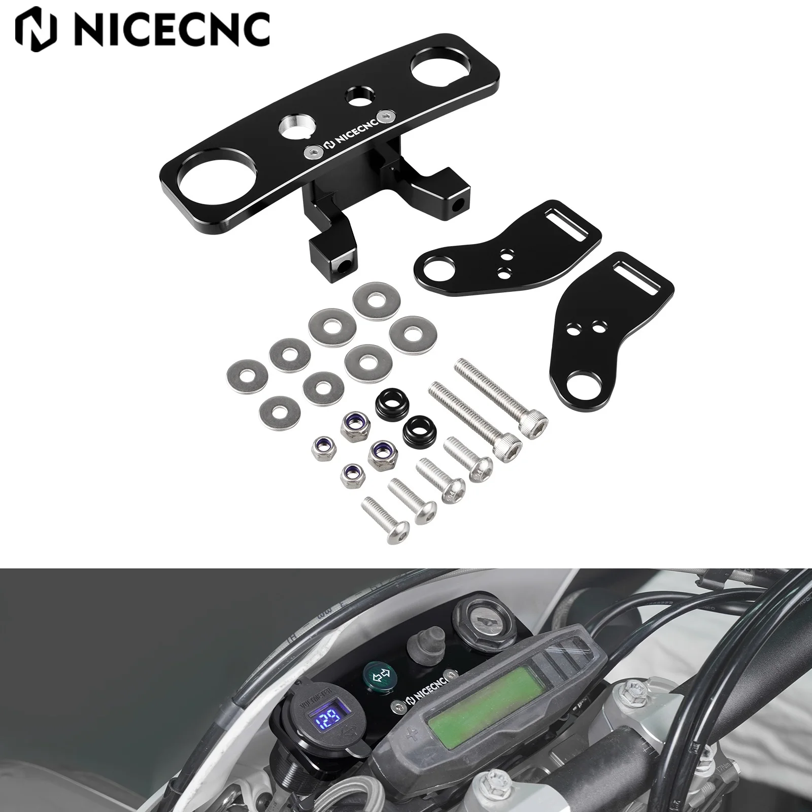 

NICECNC For 2017-2023 KTM XC-W EXC 300 XCF-W EXC-F 500 450 350 250 200 150 XCW Motorcycle Ignition Device Relocation Dash Kit