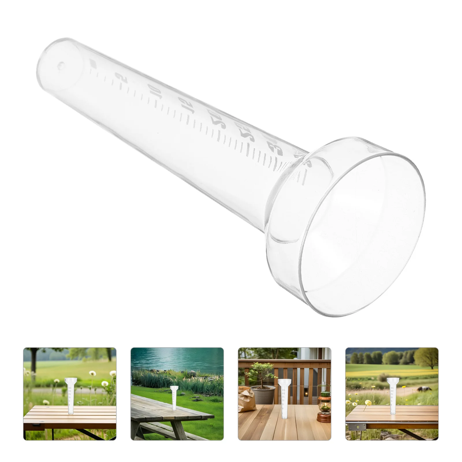 

1Pcs Rainfall Gauge Plastic Measuring Cup Transparent Outdoor Rain Meter Garden Farming Meteorological Statistics