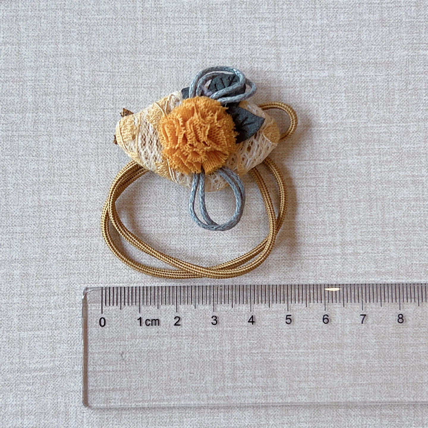 Koreanische Waldstil-Haargummis für Kinder, 1 Paar, handgefertigt, Stoff, Blumen, Baum, Pompon, Beeren, Haarbänder, weiche Gummibänder für kleine Mädchen – Detail 9