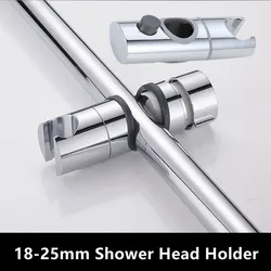 Evrensel duş başlığı tutucu ayarlanabilir 18 ~ 25mm ABS krom duş ray tutucu banyo aksesuarları duş montaj braketleri