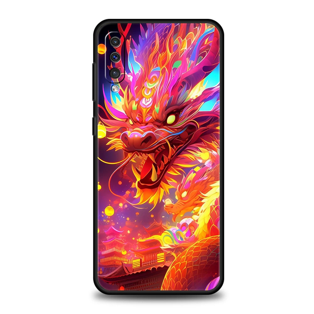 Cartoon Dragon Phone Case for Samsung Galaxy A24 A13 A53 A73 A33 A22 A12 A02 A03 A05 A70 A50 A10 A20 5G Silicone Cover Shell Bag