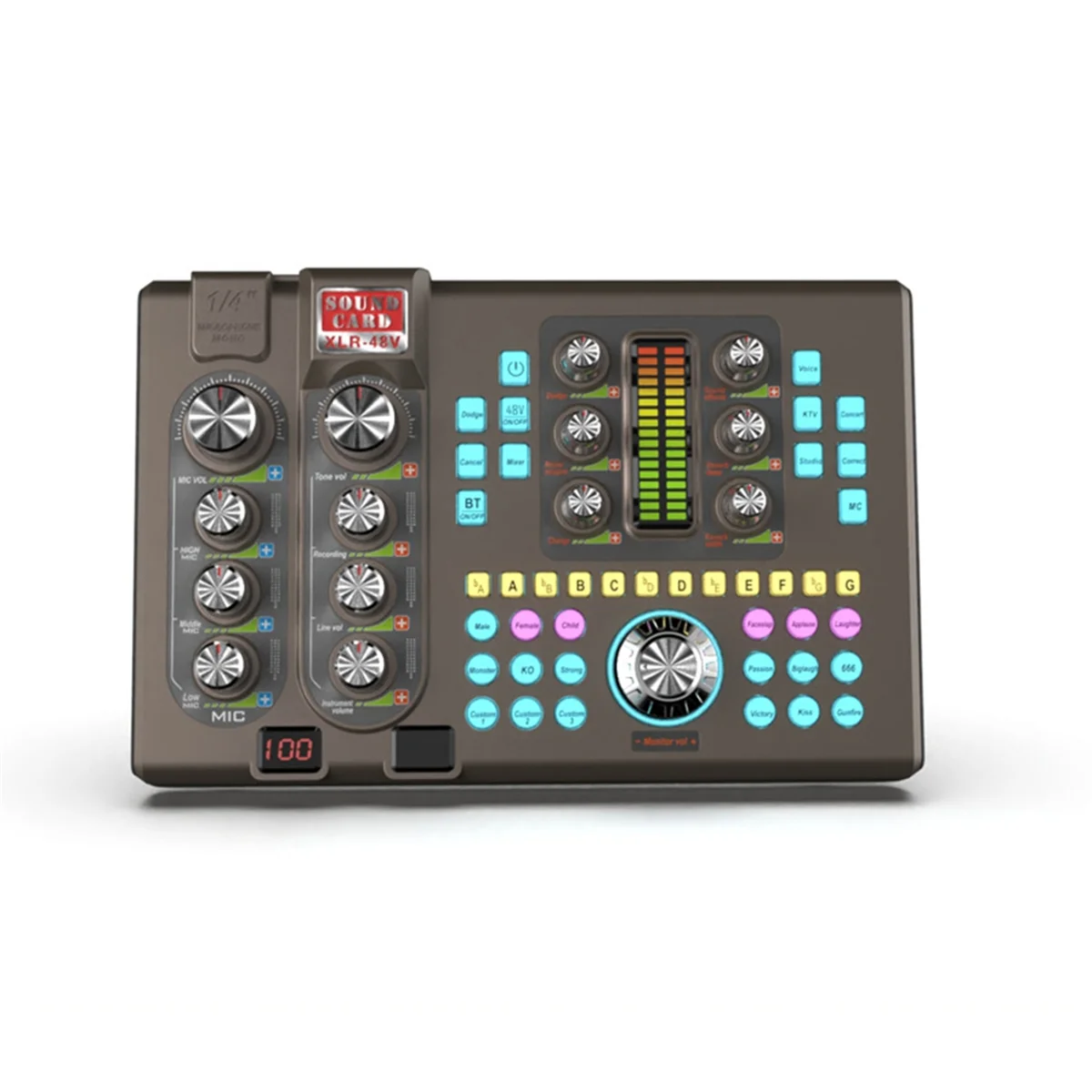

SK80 Sound Card Bluetooth Stereo Five-Channel o Sound Card with Singing Sound Card for Outdoor Live Broadcast
