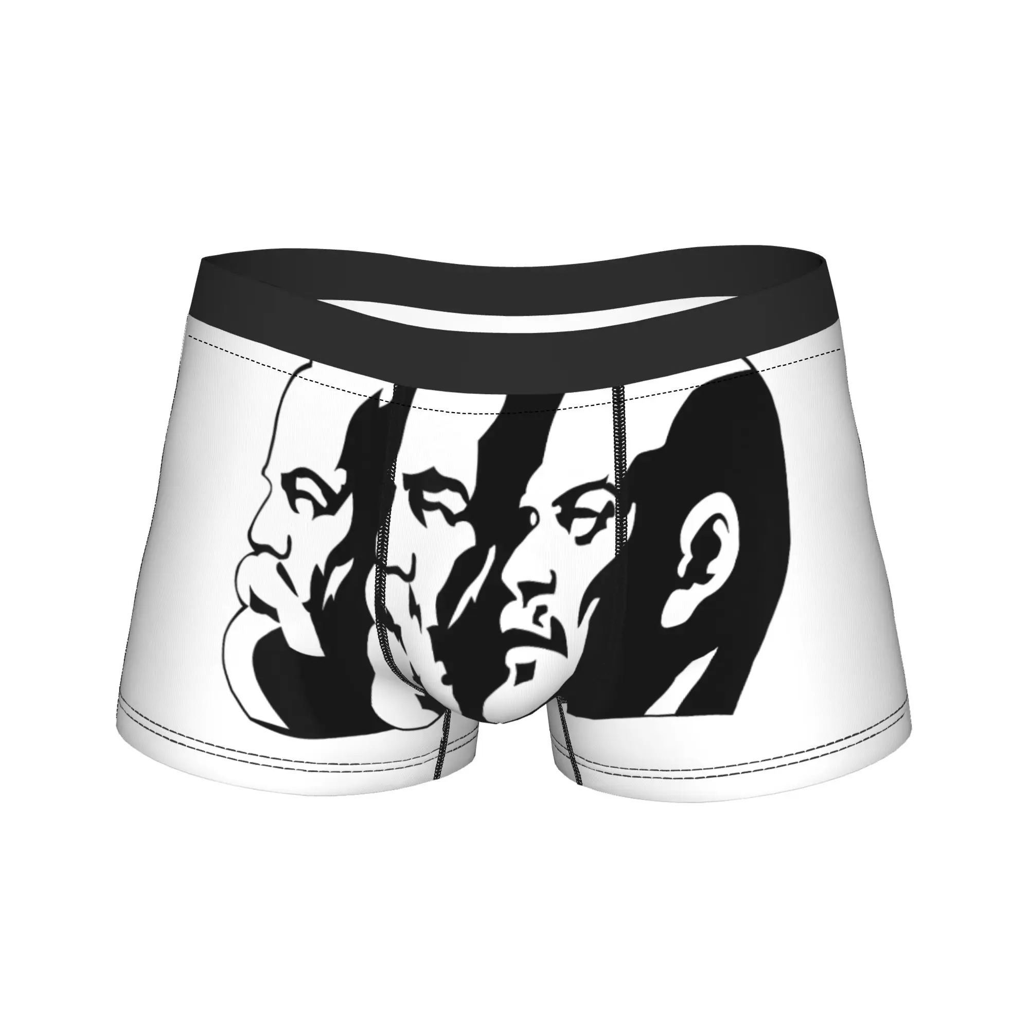 Karl Marx Engels And Lenin Underwear  Men Boxer Brief Classic Trunk Hot Sale Printing Oversize Panties