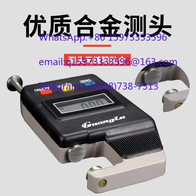 Digital Thickness Gauge Card Gauge Flat Pointed Tip Design 0-1mm Range High Precision Measuring Tool for Industrial Thickness