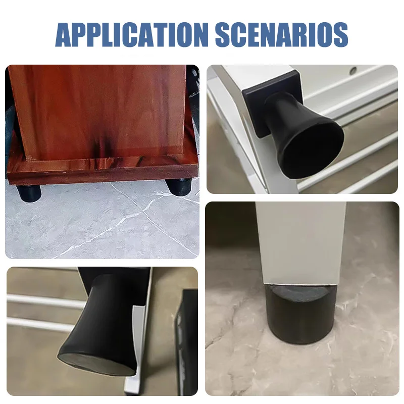 M6 M8 Adjustable Rubber Screw Feet Anti Slip Shock Absorbing Buffer Pads For Mechanical Chassis Cabinet Desk Furniture Foot Pads