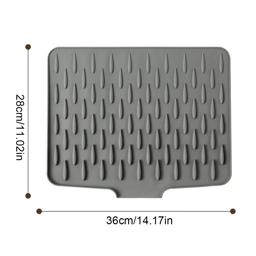 Silicone Drain Pad Foldable Pots Dish Drain Mat Anti Slip Sink Tray for Kitchen Sink Tableware Cushion Organizer