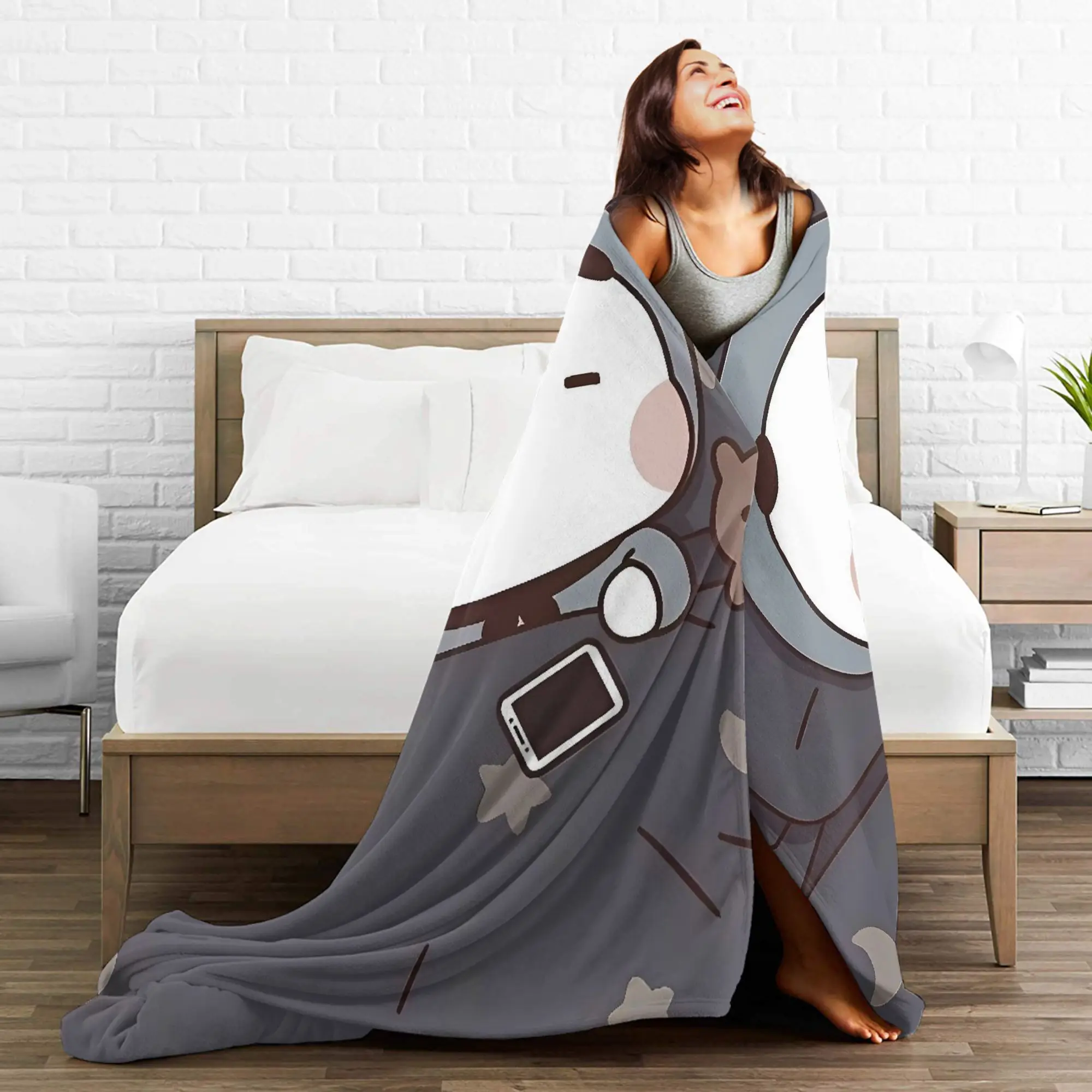 Bubu و Dudu Kawaill الفانيلا البطانيات سوبر الدافئة رمي بطانية لغرفة المعيشة التخييم الجدة المفرش أريكة غطاء سرير