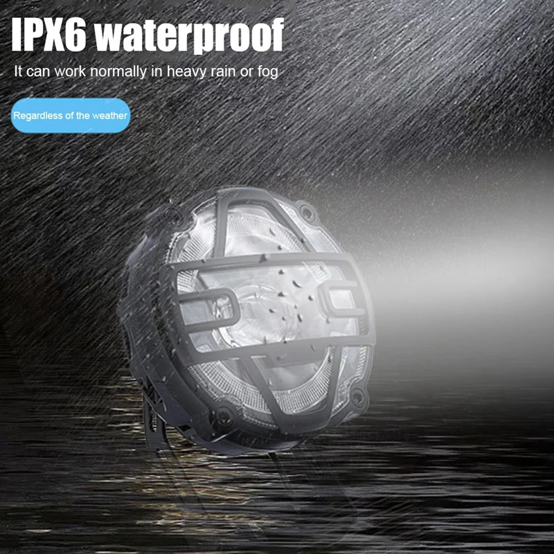 

E-Bike Headlights 36V 48V Electric Bicycle Horn Light Waterproof Aluminium Alloy Head Light Night Riding Front Headlight