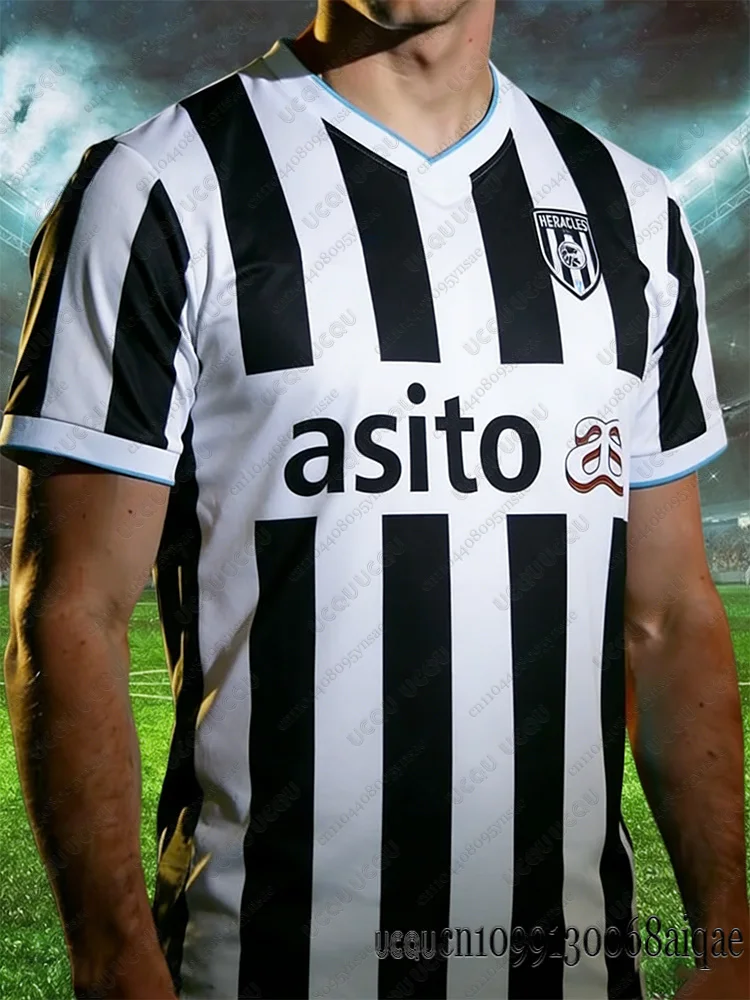 

Новые летние мужские футбольные майки, быстросохнущие велосипедные футболки, домашняя форма команды Нидерланды «Гераклес Алмело» 25-26 для взрослых/детей