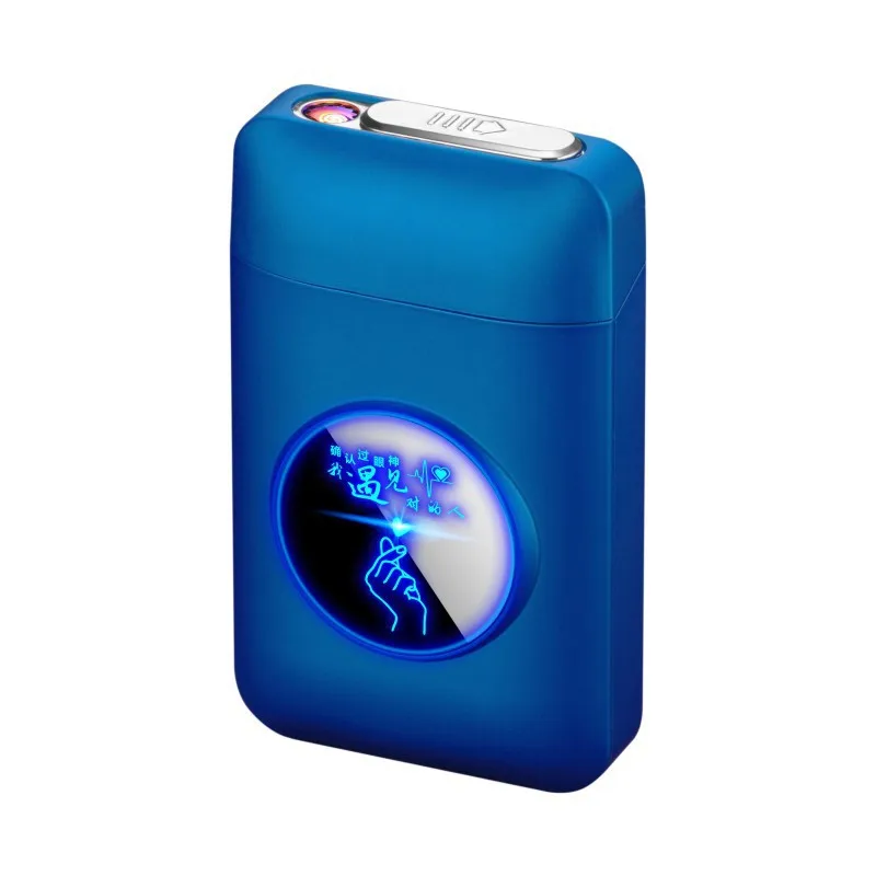 Personalized LED Light Screen Cigarette Box Electronic Cigarette Lighter USB Charging Lighter Logo Wholesale view 6