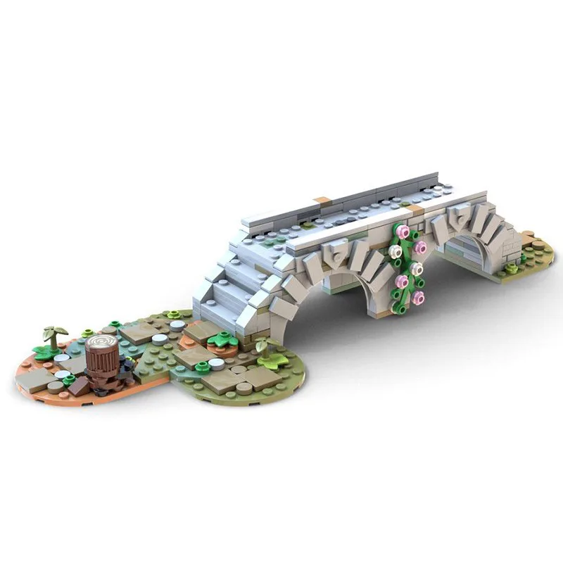 

European Medieval Street View MOC Modular Bridge Model DIY Creative Ideas Toy Birthday Gift BUilding Blocks Home Display Decor