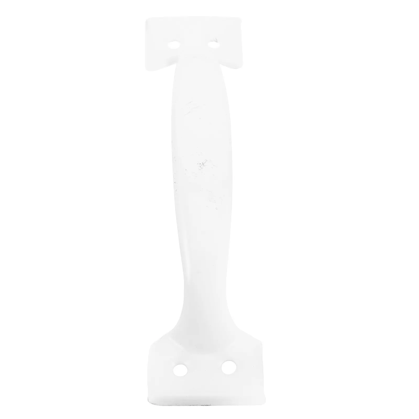 Comfortable Nonslip Arch Bow Pull Handle White Iron Surface Mount for Interior Exterior Doors Cabinets Drawers Dressers Rustic