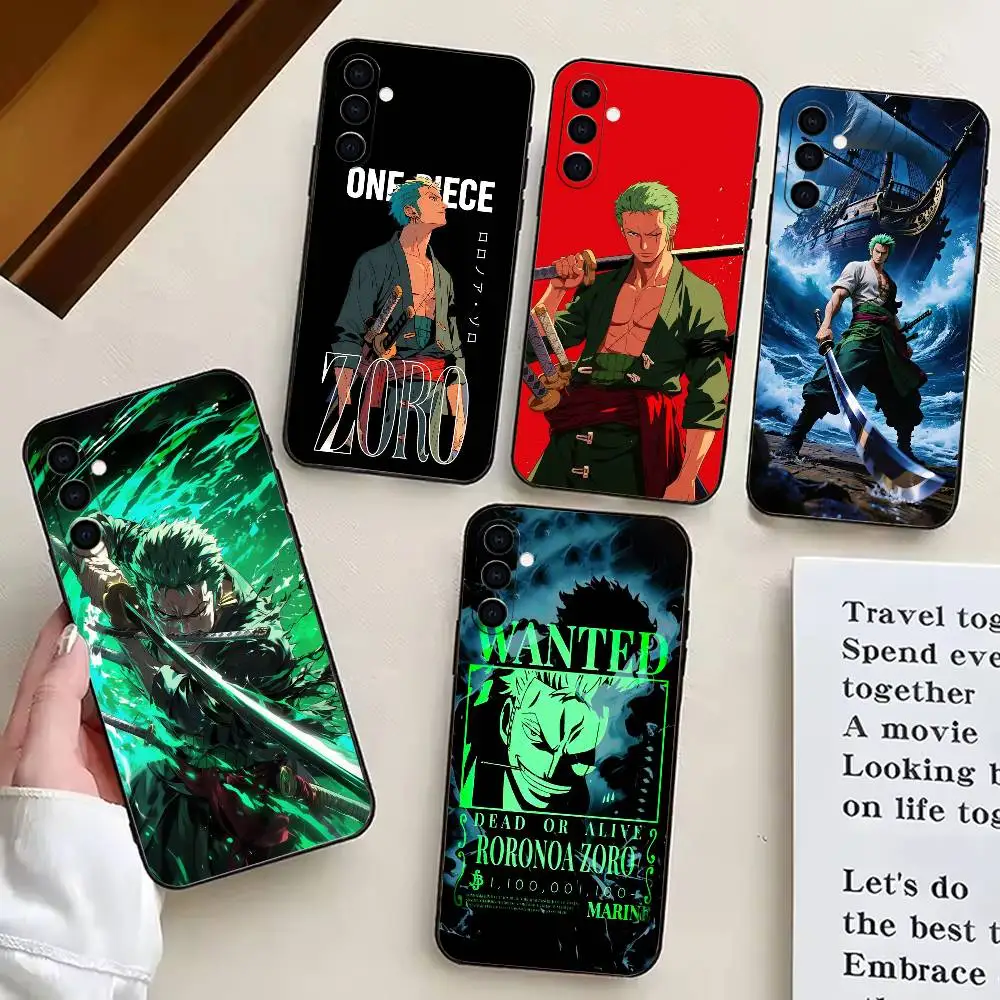 

O-one P-Pieces Z-Zoro Cool man Phone Case For Samsung Galaxy A73,A72,A71,A70,A53,A52,A51,Soft Silicone Black Cover