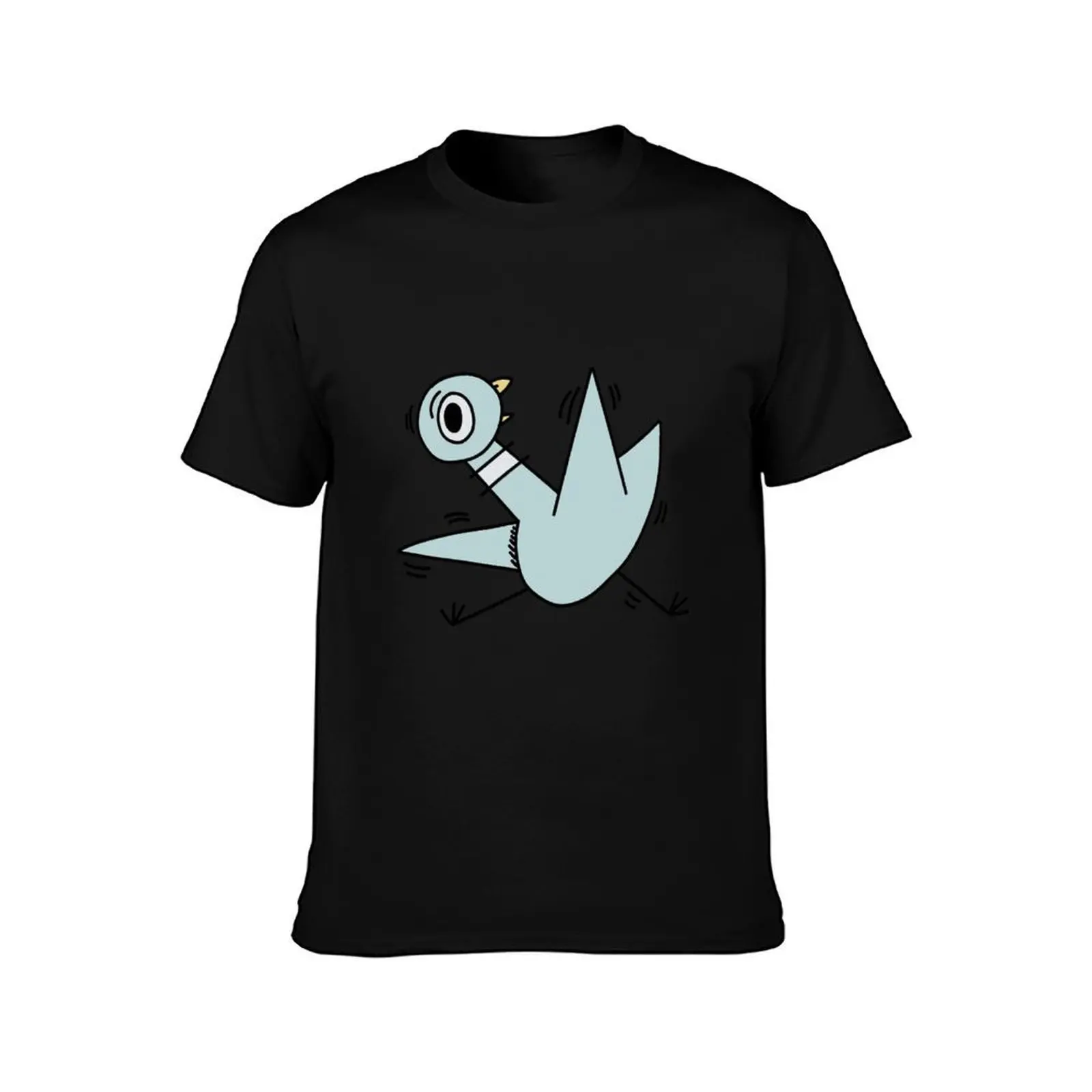 Don't Let The Pigeon freaking out fan art T-Shirt, Summer Casual Cotton Tee, Oversized Streetwear Tops, Vintage Graphic Print