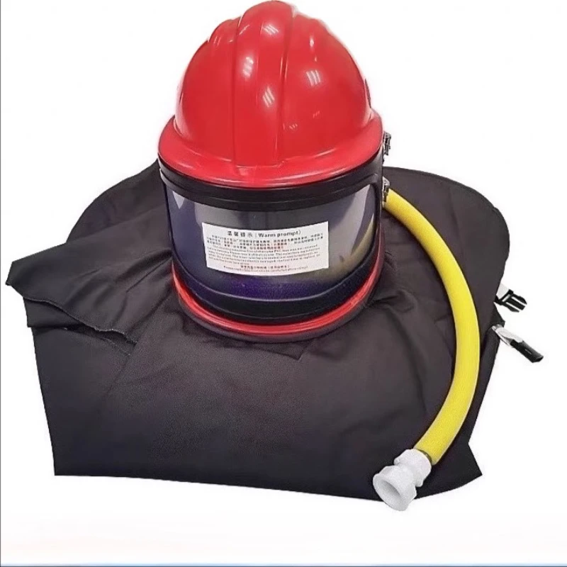 Escudos de segurança de lente de PVC para capacete de jato de areia/capacete protetor de segurança para trabalho de jato de areia