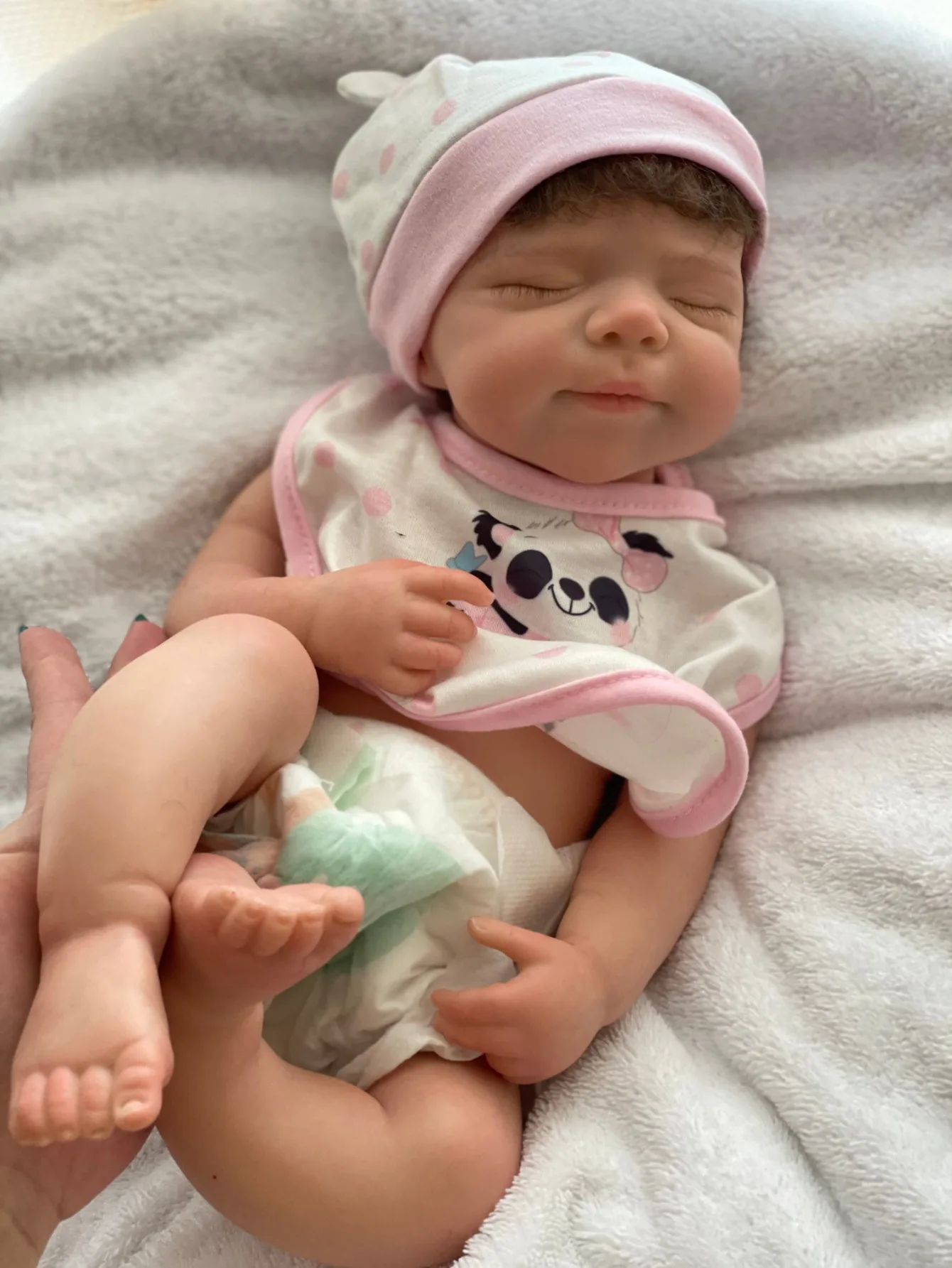 18 Inch Lifelike Pascale Full Body Silicone Bebe Reborn Doll Handmade Lifelike 3D Painted Skin Newborn Baby Doll