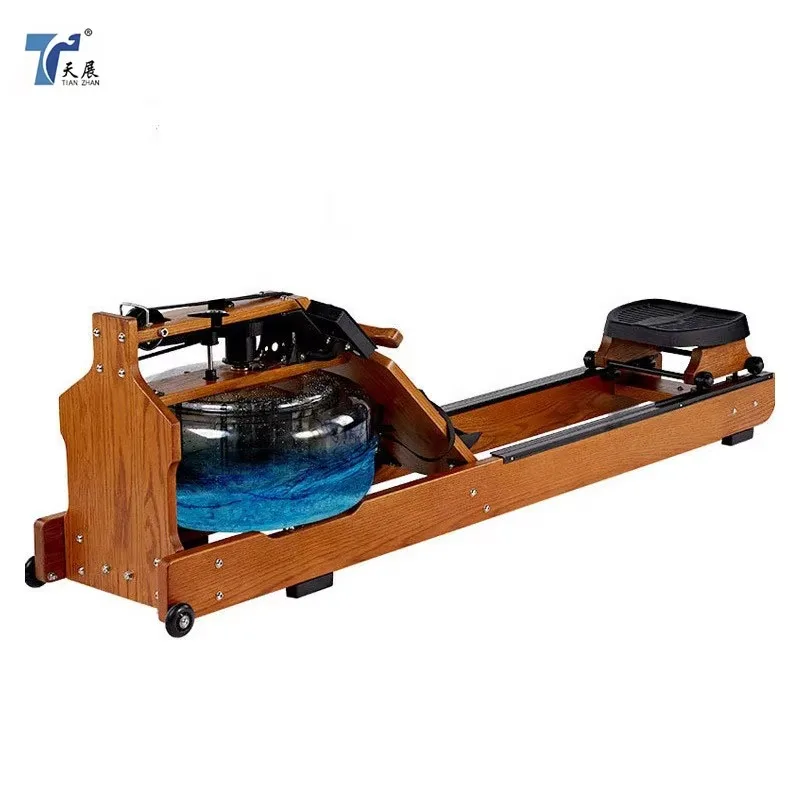 Multi Stage Adjustable Solid Wood Commercial Water Rower Home Use Oversized Water Rowing Machine