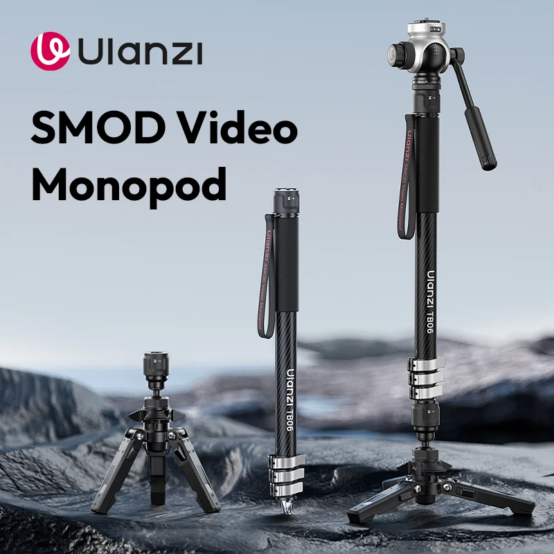 Ulanzi 1.6M TB06 SMOD Video Monopod Tripod with Uka Quick Release Plate 360° Shooting Ballhead Outdoor Photography Livestreaming