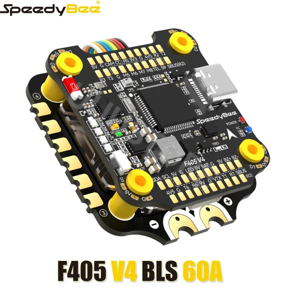 SpeedyBee F405 V4 BLS 60A 30x30 FC&ESC Stack ICM42688P BLE Bluetooth STM32F405 Flight Controller 60A 4in1 ESC for RC FPV Model