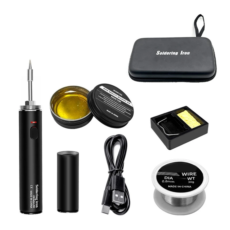 USB Wireless Charging Electric Soldering Iron Tin Portable Solder Iron USB Fast Charging Repair Welding Tool Kit A Easy To Use