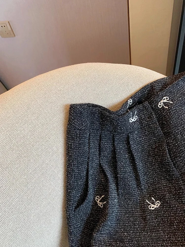 Pantaloni casual a gamba dritta a vita alta Uomo Donna Autunno Inverno Pantaloni lunghi versatili dimagranti larghi Tessuto morbido e confortevole