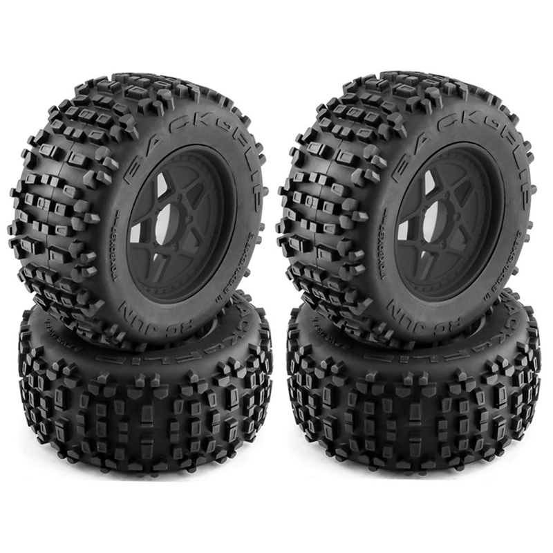 

ABJL-4Pcs 170Mm 1/7 1/8 Monster Stunt Truck Tire 12Mm 14Mm 17Mm Wheel Hex For TRAXXAS Sledge ARRMA KRATON Outcast Tamiya