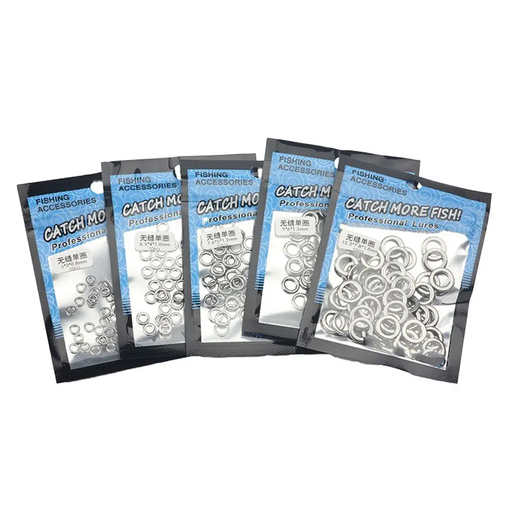Accessories Fishing Tackle Connecting Ring 304 Stainless Steel Snap Split Rings Tackle Connector Fishing Rings Lead Jigging