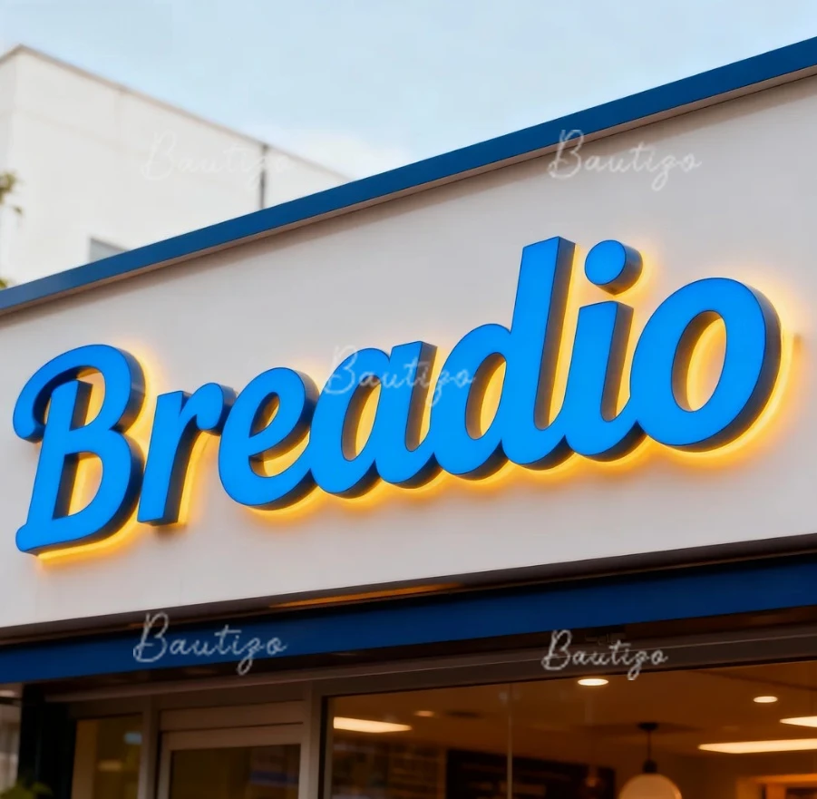 علامة أعمال مخصصة ثلاثية الأبعاد شعار صالون معدني حرف LED باللون العبري بإضاءة خلفية للاستقبال ديكور إعلاني عيادة لافتة منزل نيون