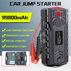 Arrancador de batería de coche, dispositivo de arranque de 99900mAh, Banco de energía de 5000A, potenciador de batería de emergencia, cargador de coche diésel de gasolina, Camping